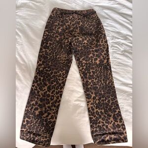 Abercrombie Curve Love Baggy low rise Leopard Print Pants